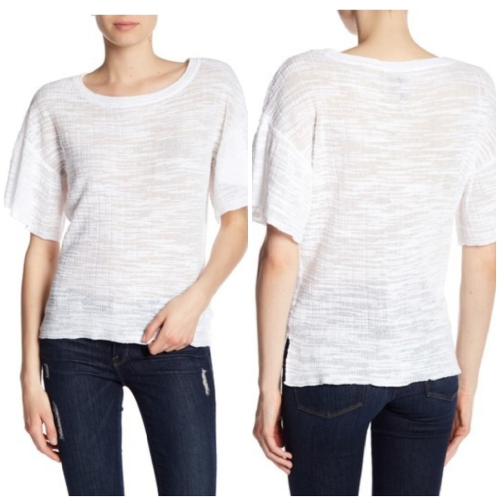 Love Scarlett Flutter Sleeve Tee -White- Size M
